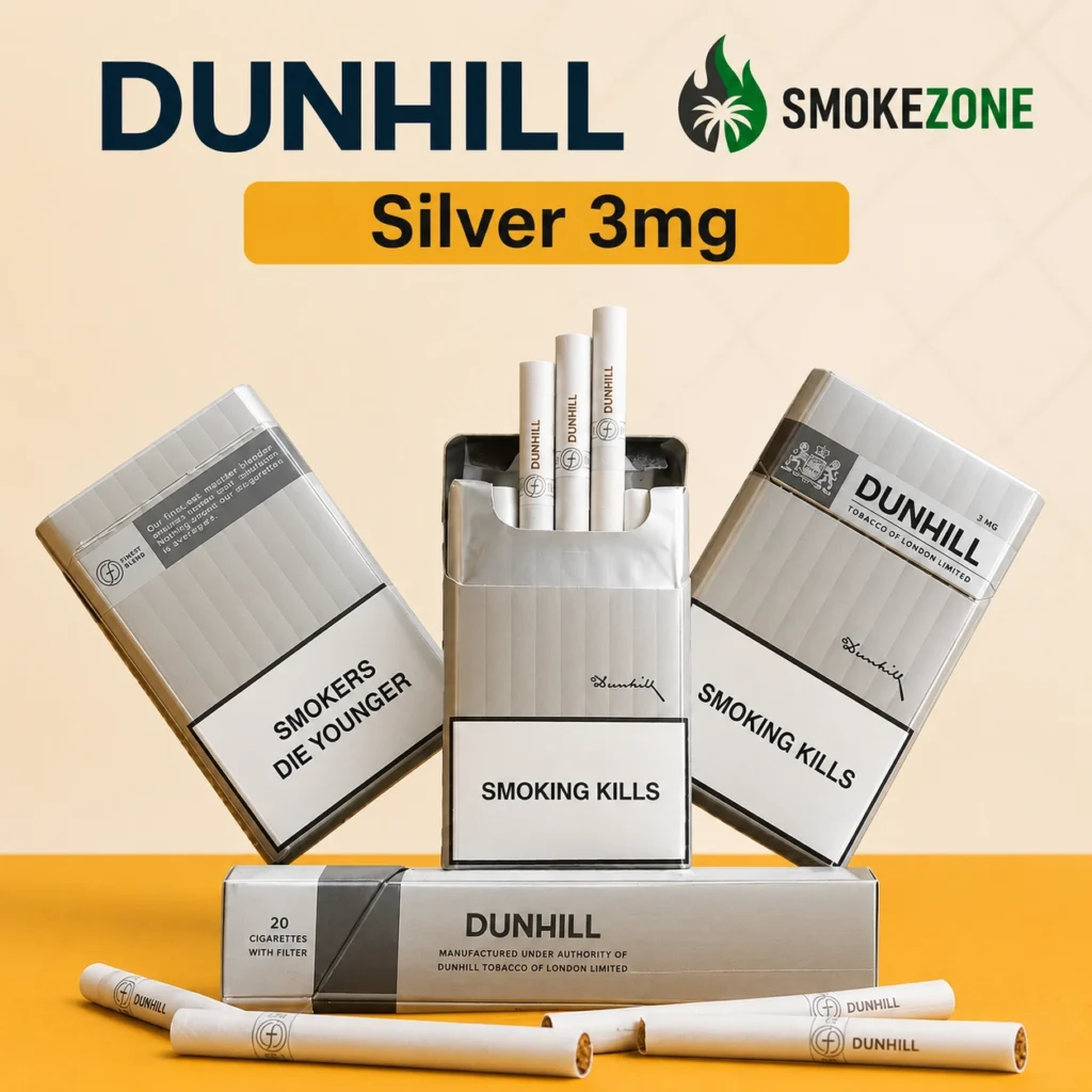 Dunhill 3mg Silver Cigarettes UAE | Original Fine Cut Silver