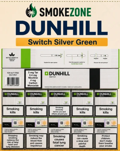 Dunhill Switch Silver Green Cigarettes in Dubai & UAE